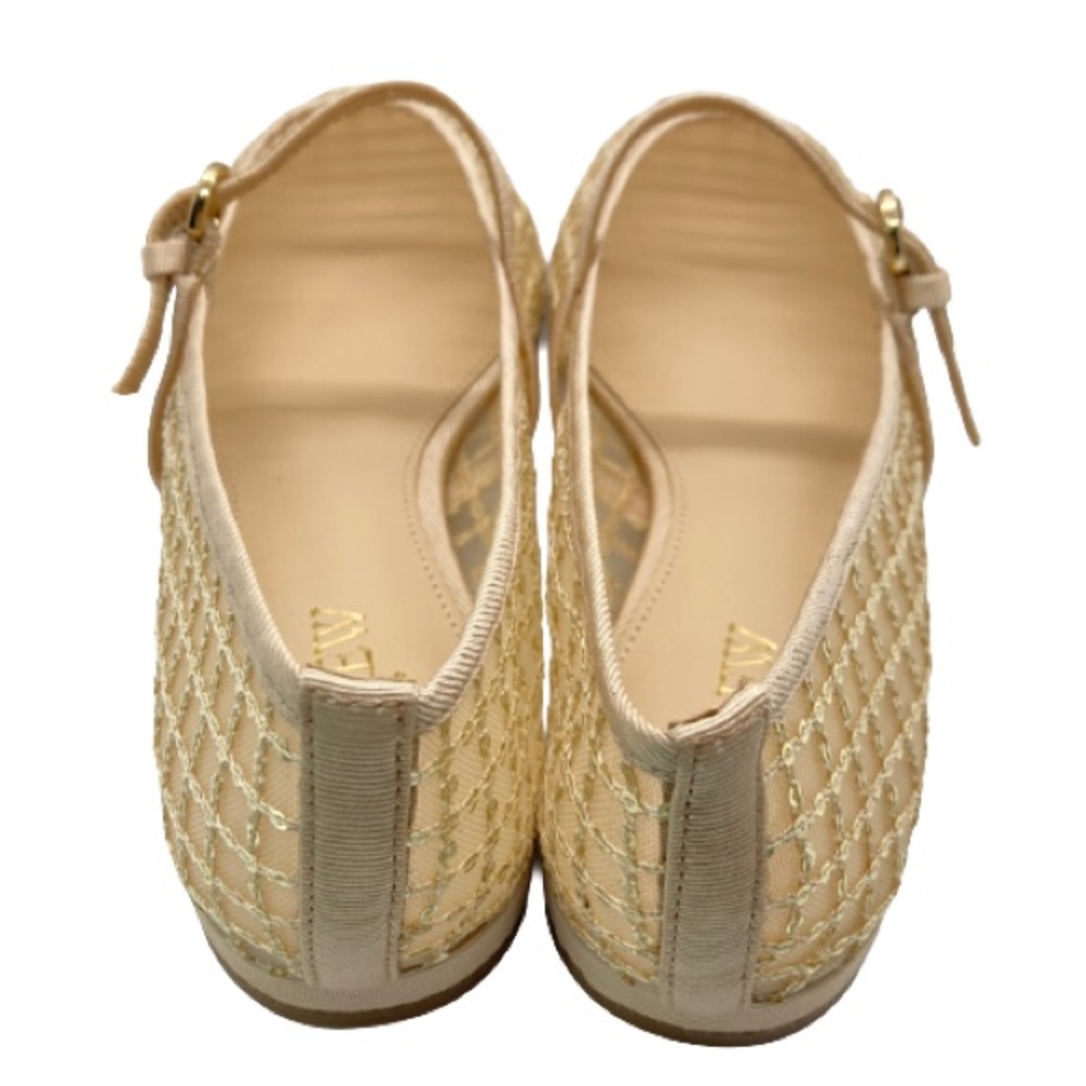 J. Crew Beige and Gold sequin Women's Flats 7 - Picture 5 of 8